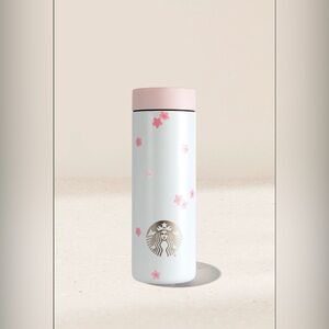 Starbucks MiiR White Cherry Blossom 🌸 Tumbler with Lid 16oz